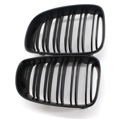 BMW E82 Dual Slat Kidney Grilles - Gloss Black (Pair)